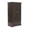 Tall Wooden Wardrobe Armoire in Rustic Cherry with Garment Rod and Drawer for Bedroom Storage
